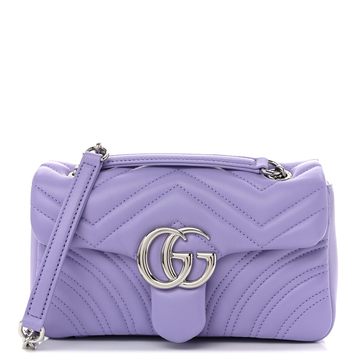 Lambskin Matelasse Small GG Marmont Shoulder Bag Lapis