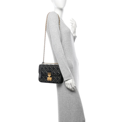 Christian Dior Lambskin Cannage Studded Large Dioraddict Flap Bag Black 2 of 11