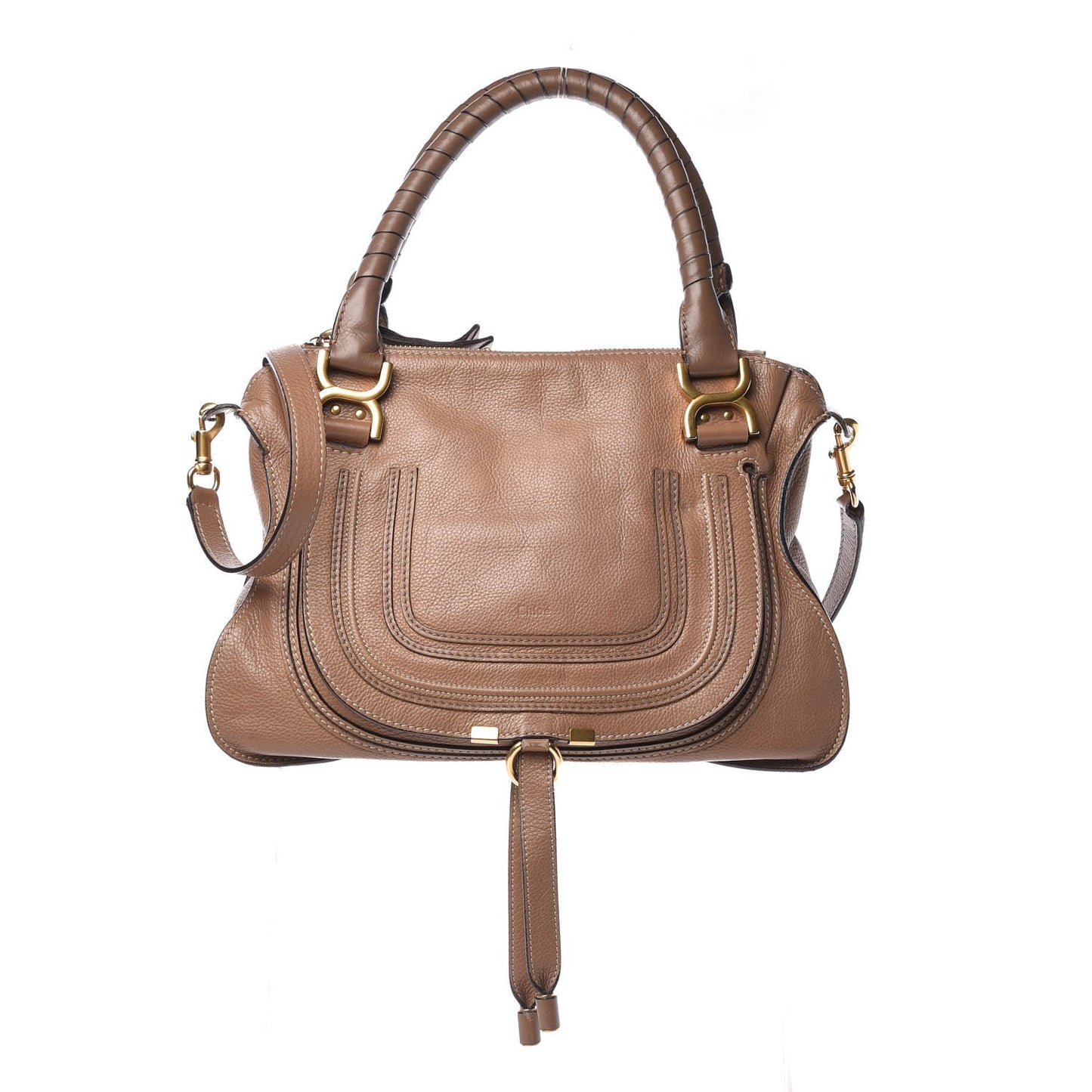 Calfskin Medium Marcie Satchel Nut