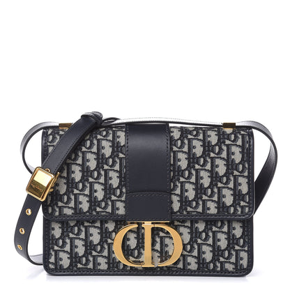 Christian Dior Oblique 30 Montaigne Flap Bag Blue 1 of 10