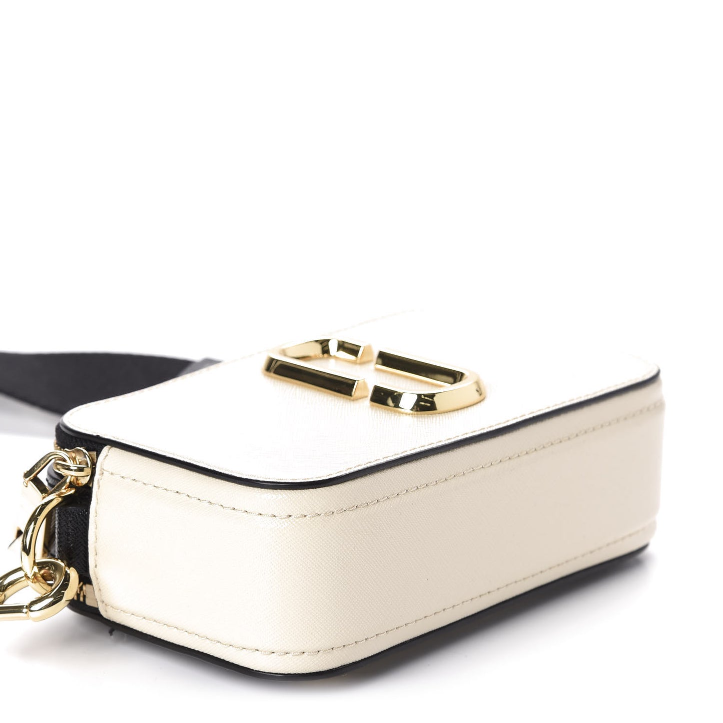 Saffiano Small Snapshot Camera Bag Cloud White Multicolor