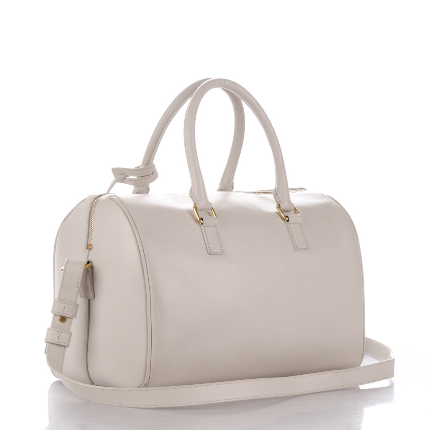 Saint Laurent Calfskin Classic Duffle 6 Dove White 3 of 9