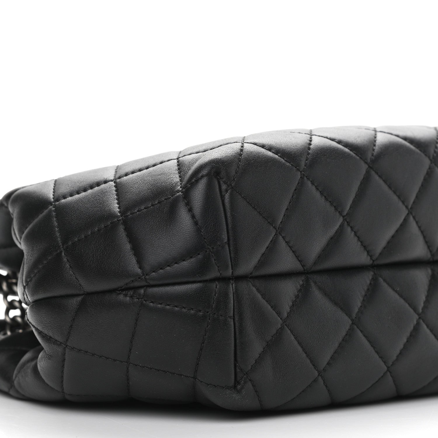 Chanel Lambskin Quilted Accordion Tote Black 9 of 11