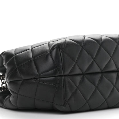 Chanel Lambskin Quilted Accordion Tote Black 9 of 11