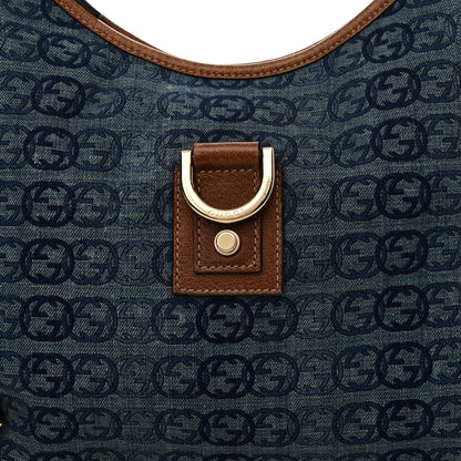 Gucci Denim GG Medium Abbey Ring Hobo Blue 8 of 11