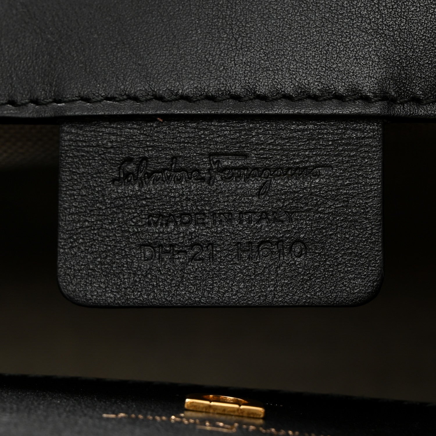 Salvatore Ferragamo Canvas Calfskin Gancini The Studio Bag Black Beige 8 of 11