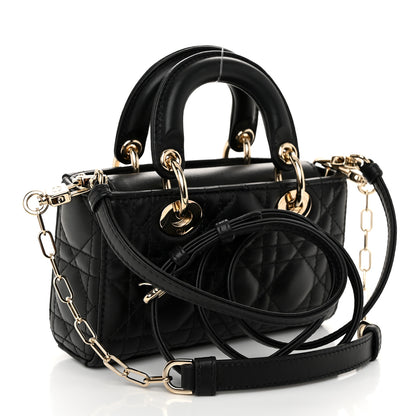 Christian Dior Lambskin Cannage Micro Lady D-Joy Black 3 of 10