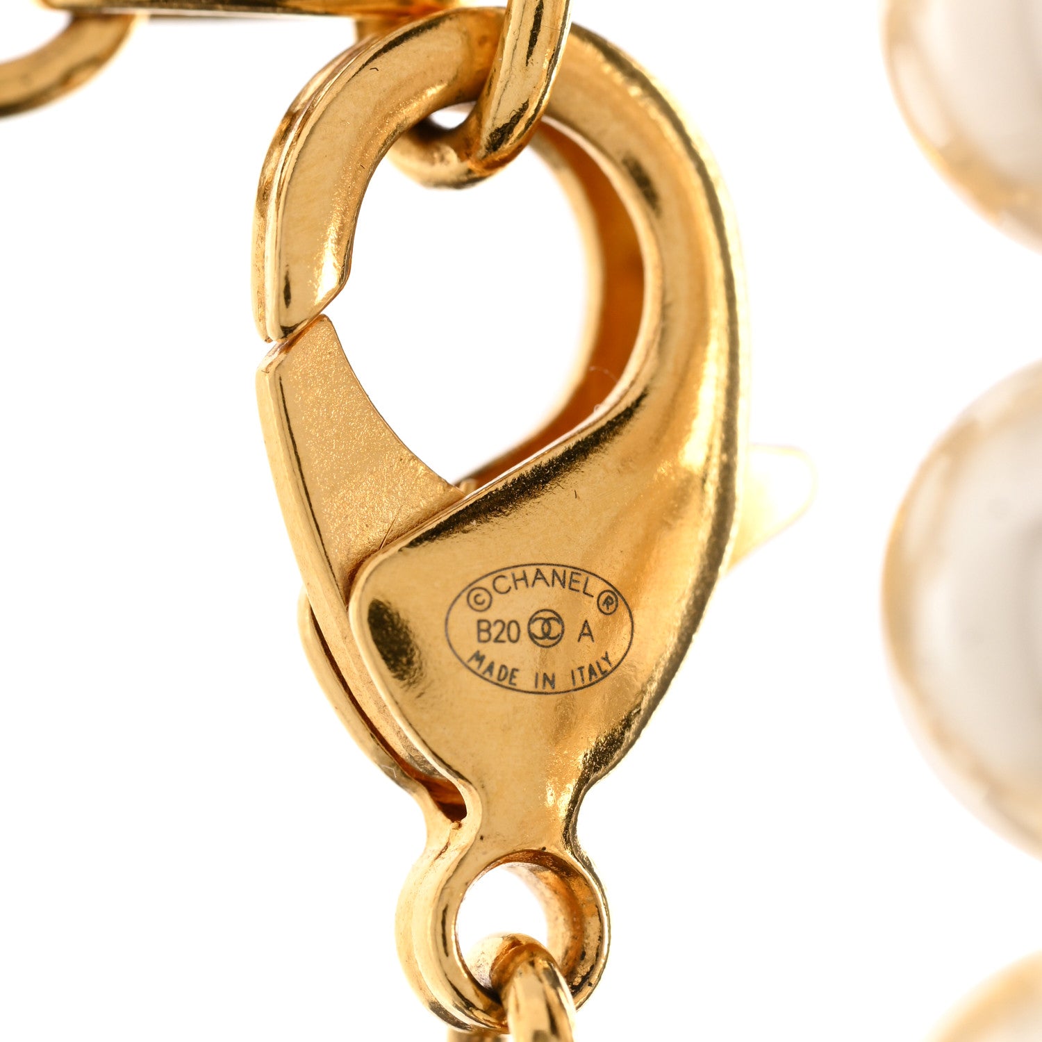 Chanel Pearl CC Paris Button Long Necklace 6 of 7