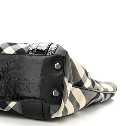Burberry Nylon Beat Check Small Victoria Tote Black 8 of 11