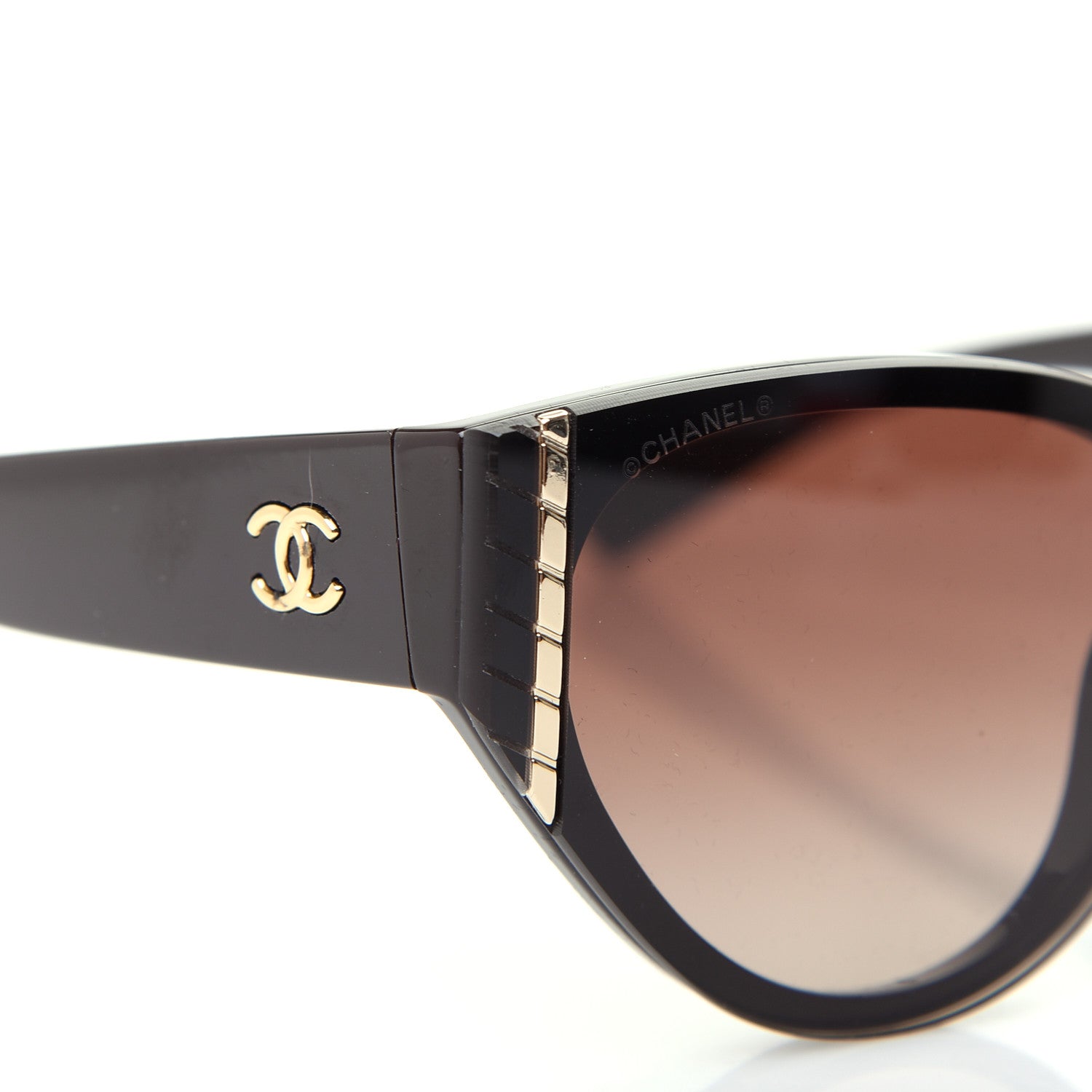 Chanel CC Cat Eye Sunglasses 6054 Brown 7 of 8