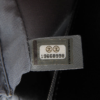 Chanel Metallic Calfskin Quilted New Medium Boy Flap Black 8 of 9