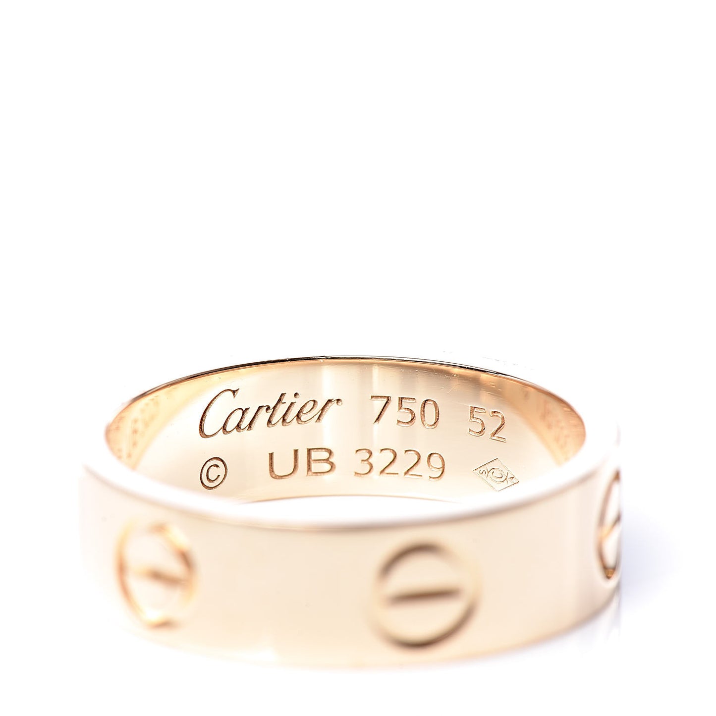 18K Yellow Gold 5.5mm LOVE Ring 52 6