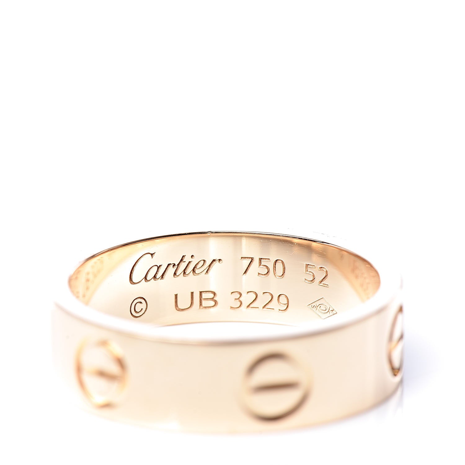 Cartier 18K Yellow Gold 5.5mm LOVE Ring 52 6 4 of 4