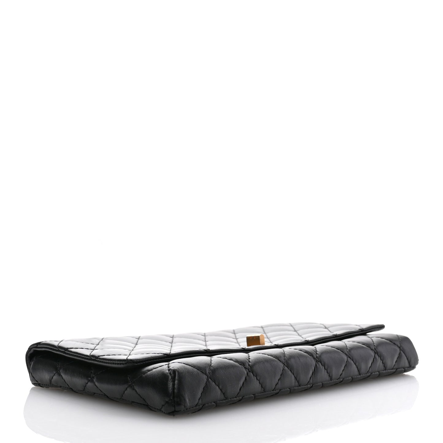 Aged Calfskin Quilted Reissue 2.55 Clutch Black