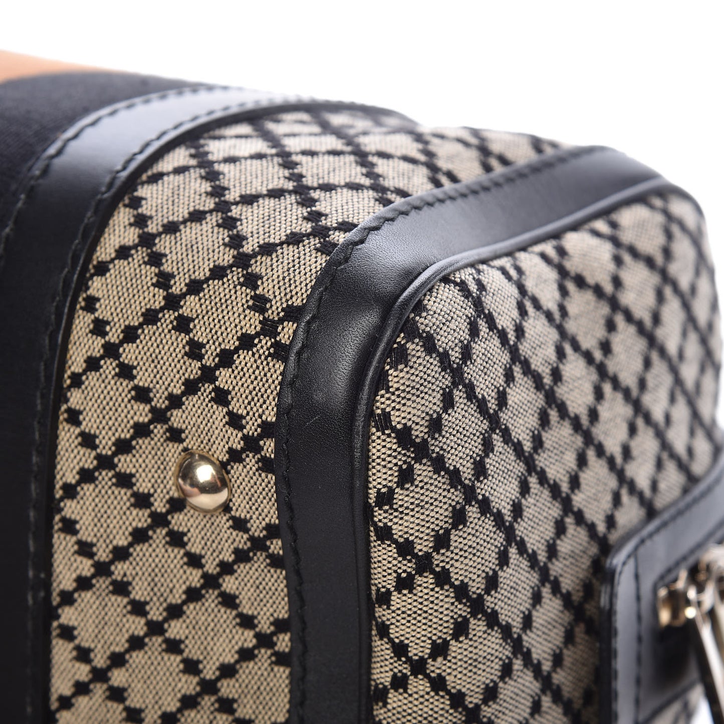 Diamante Vintage Web Small Boston Black