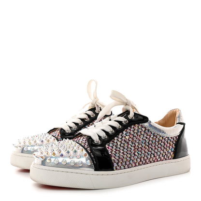 Christian Louboutin Patent Womens Vieira Spiked Flat Comete Sneakers 38.5 Multicolor 3 of 8