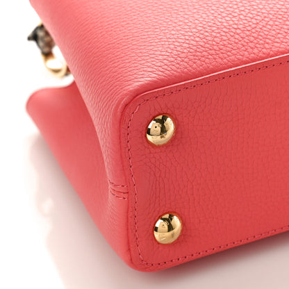 Louis Vuitton Taurillon Snakeskin Capucines PM Coral 7 of 8