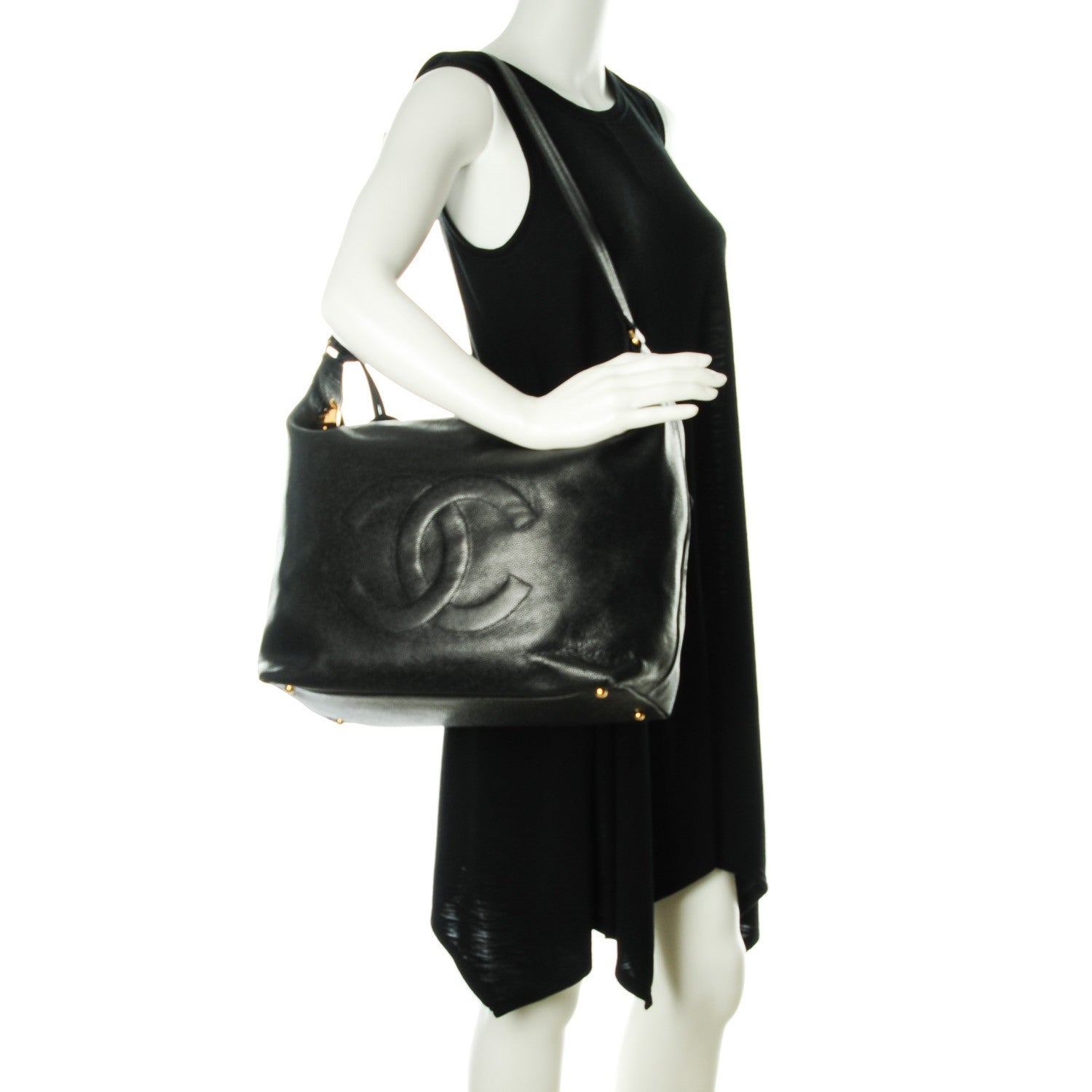 Chanel Caviar CC Hobo Black 2 of 7