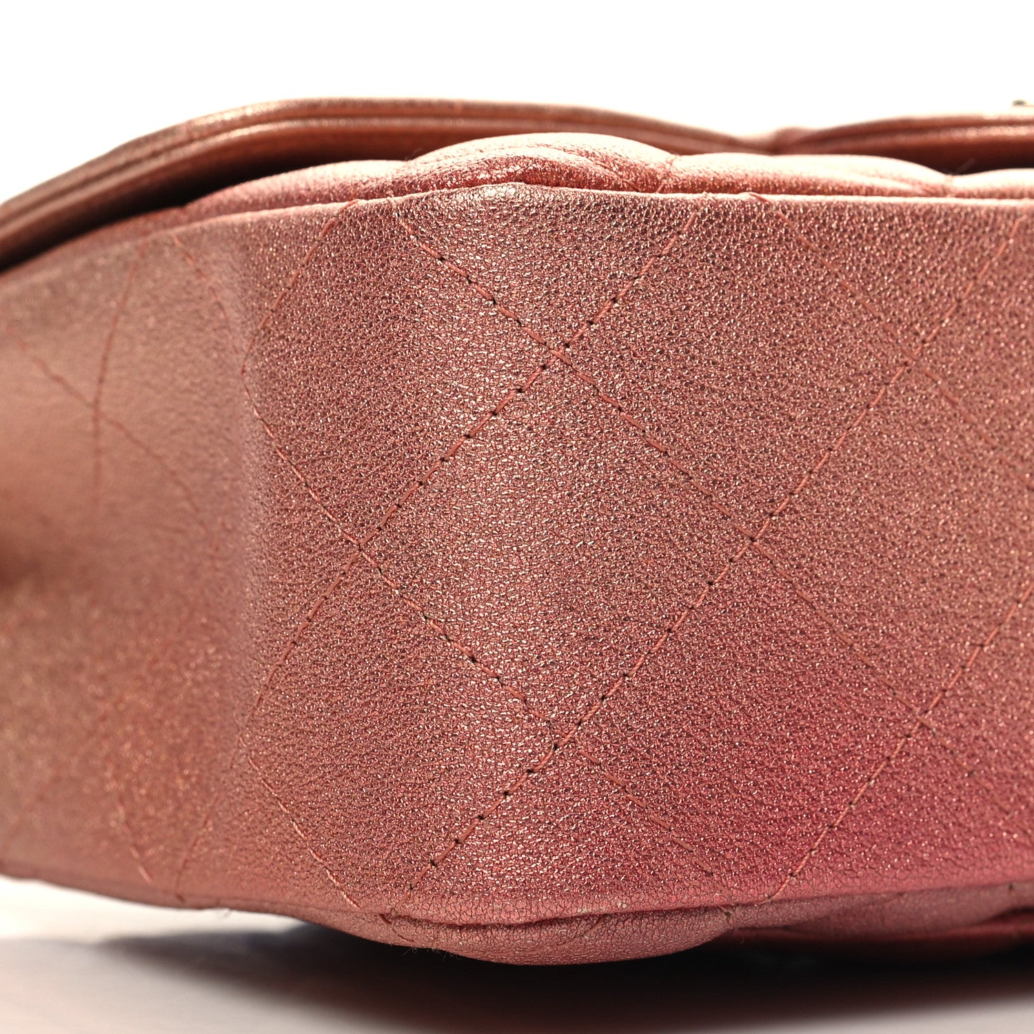 Chanel Metallic Lambskin Quilted Ombre Mini Rectangular Flap Pink 9 of 11