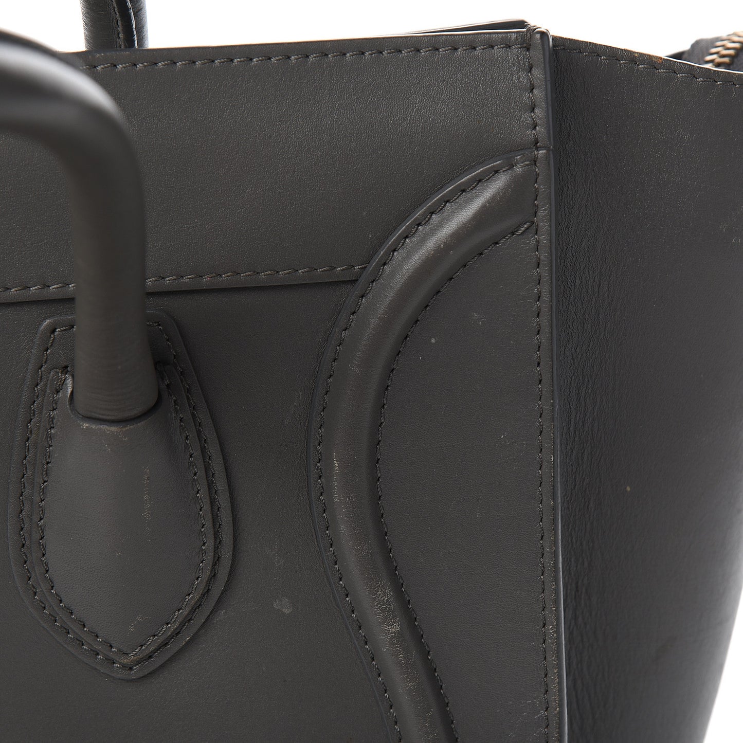Smooth Calfskin Mini Luggage Smoke