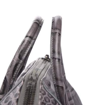 Givenchy Calfskin Crocodile Embossed 3D Stud Medium Antigona Storm Grey 12 of 12