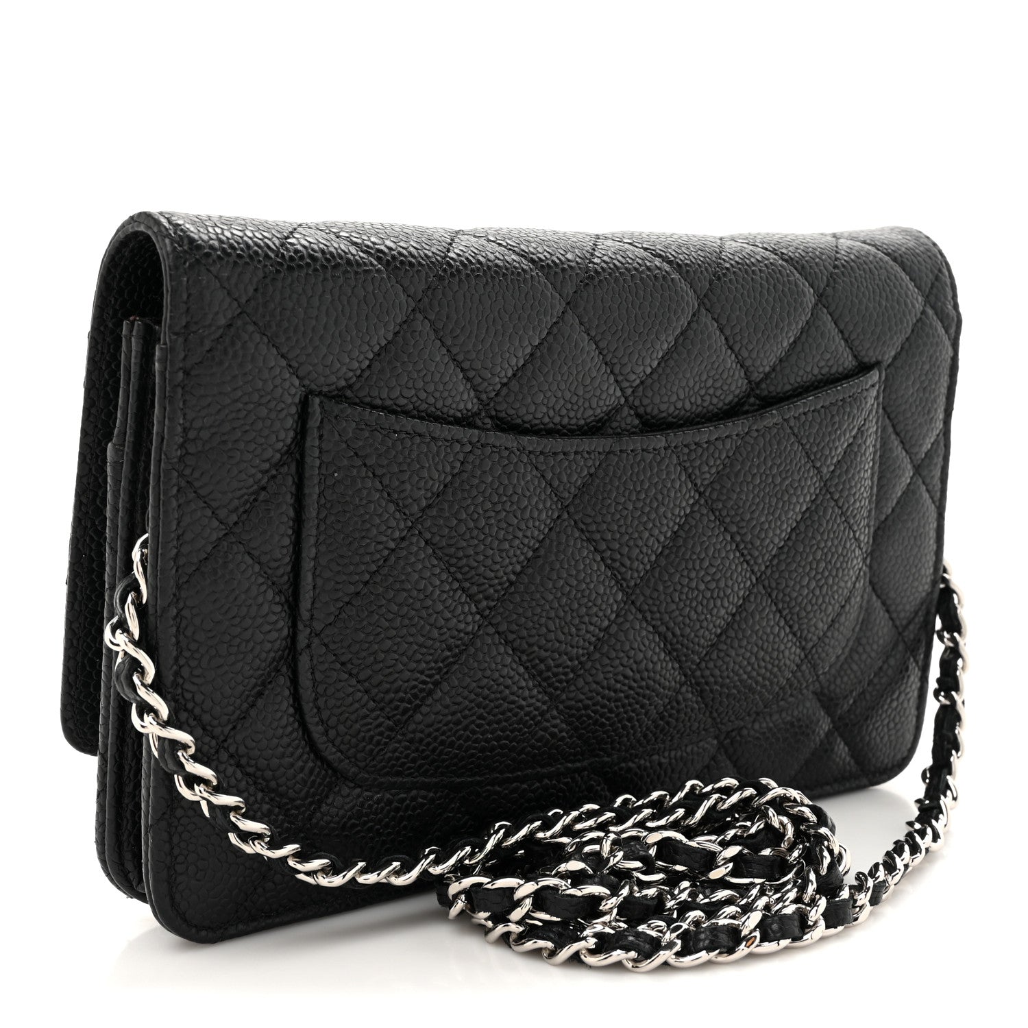 Chanel Caviar Quilted Wallet on Chain WOC Black 2 of 12