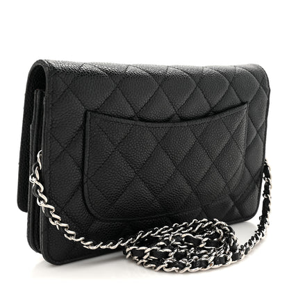 Chanel Caviar Quilted Wallet on Chain WOC Black 2 of 12