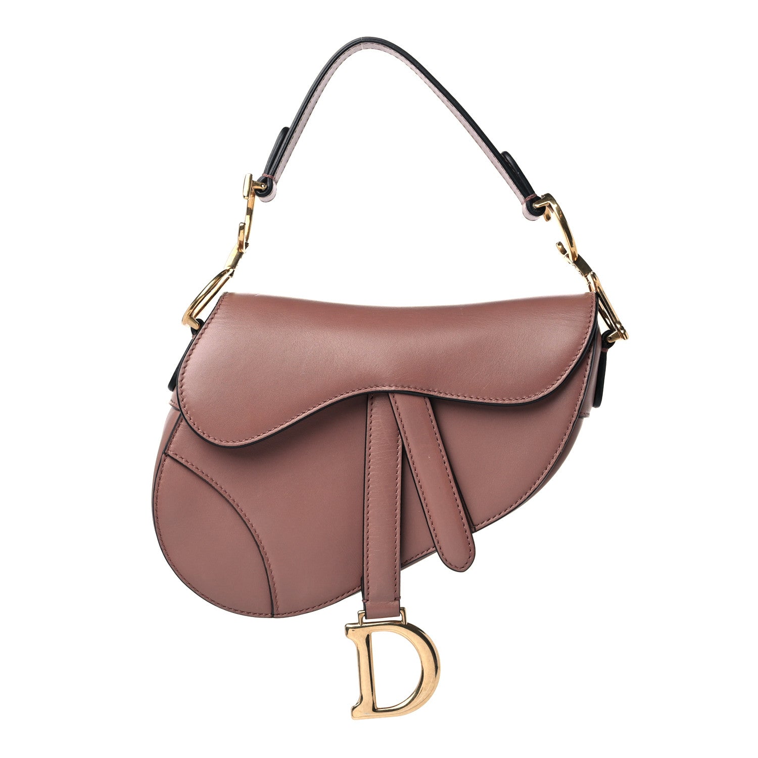 Christian Dior Calfskin Mini Saddle Bag Taupe 1 of 11