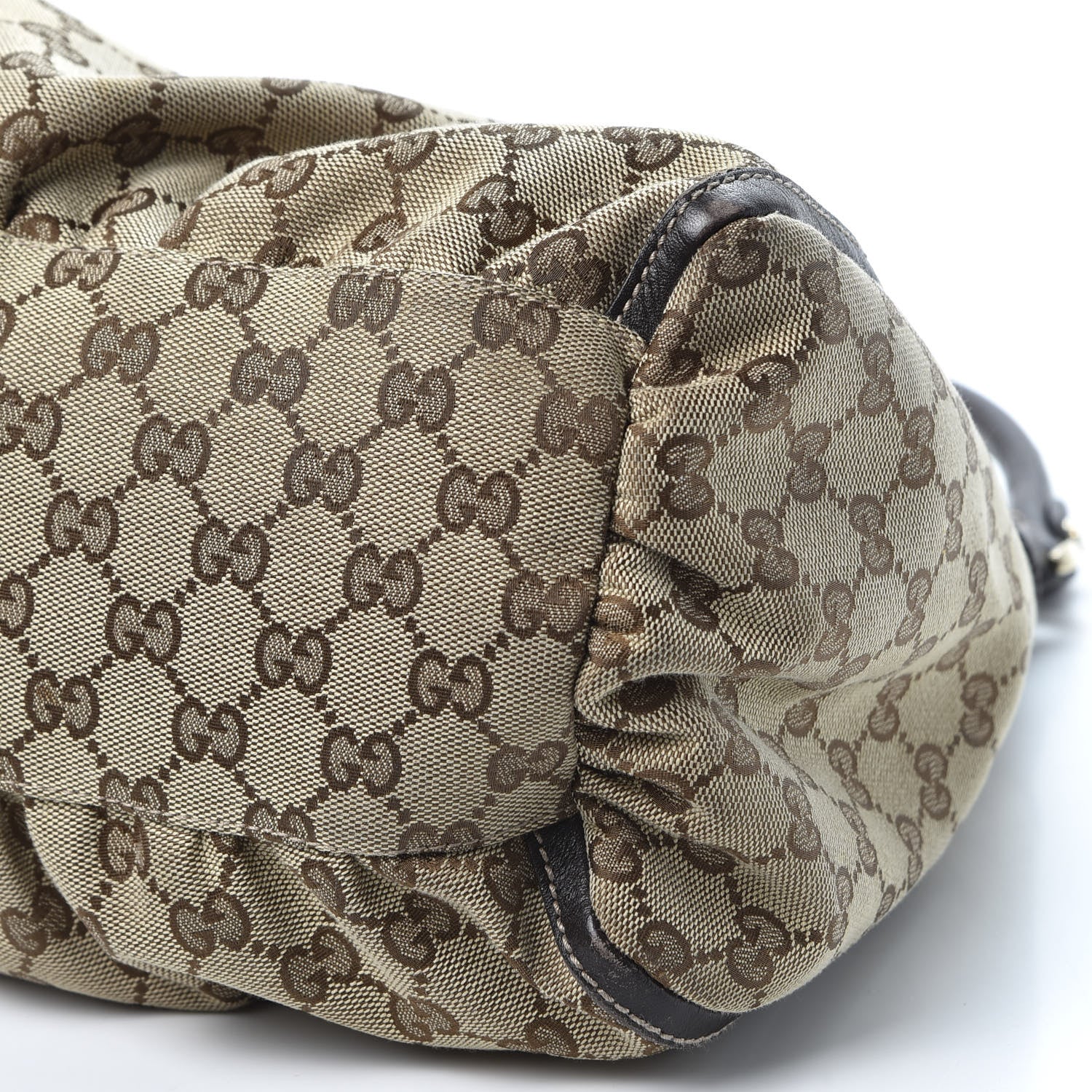Gucci Monogram Large D Gold Hobo Dark Brown 6 of 10