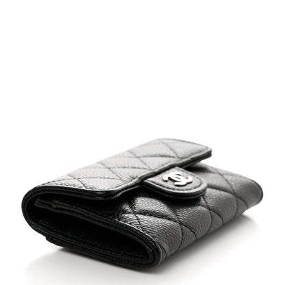 Chanel Caviar Quilted Flap Card Holder Wallet Black 4 of 8