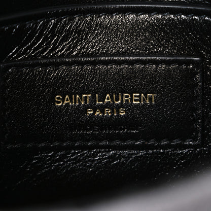 Saint Laurent Jersey Wool Patchwork Monogram Mini Jamie Baguette Grigio 6 of 11