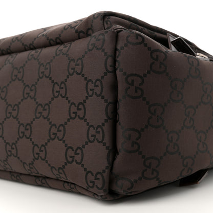 Gucci Nylon Monogram Extra Large Satchel Dark Brown 10 of 13
