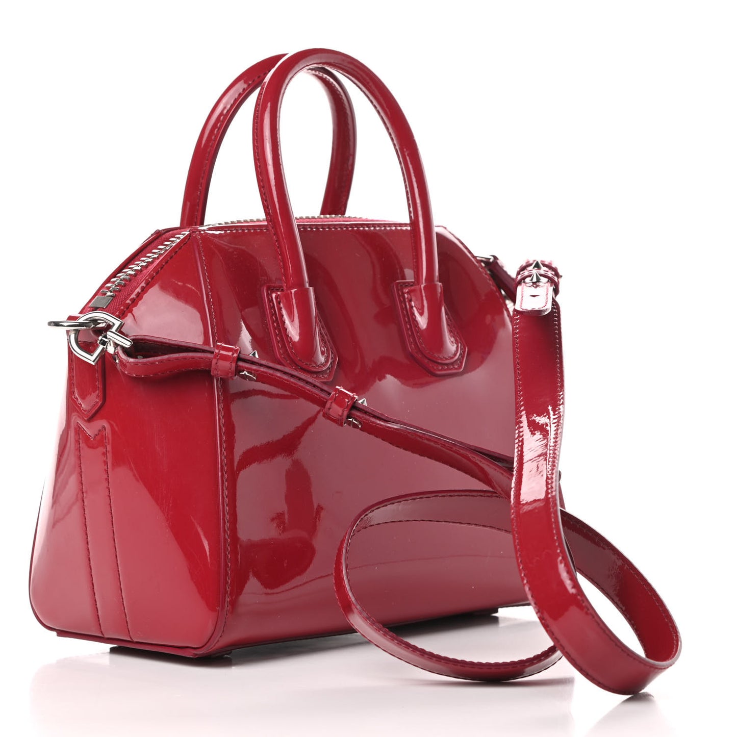 Patent Calfskin Mini Antigona Red