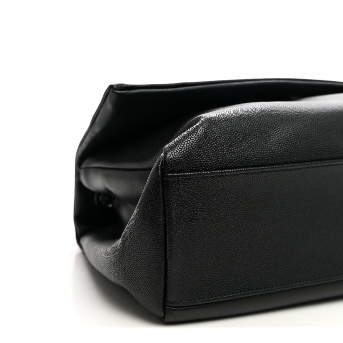 Grain De Poudre Medium West Hollywood Monogram Fold-Over Black