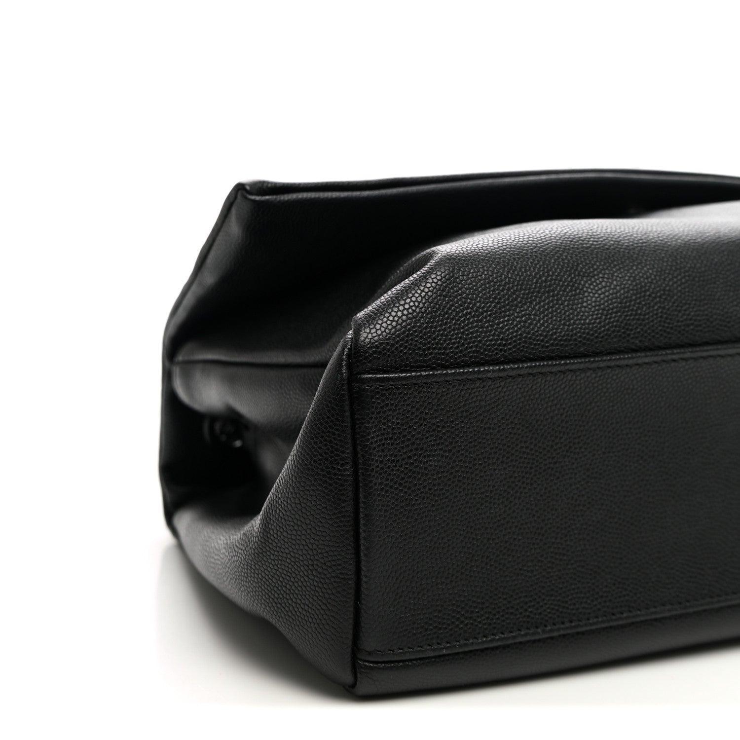 Saint Laurent Grain De Poudre Medium West Hollywood Monogram Fold-Over Black 8 of 9