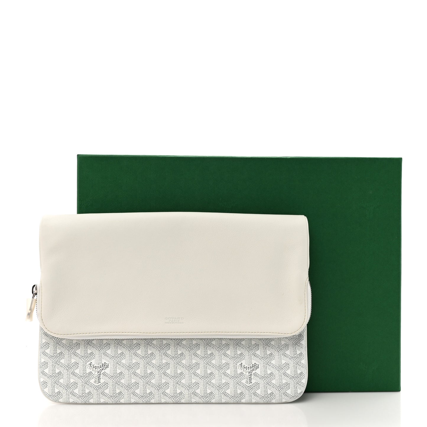 Goyardine Sainte Marie Soft Clutch White