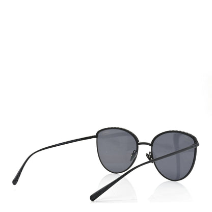 Chanel Metal Crystal Polarized Sunglasses 4258-B Black 4 of 7