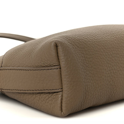 The Row Grained Calfskin Annie E/W Crossbody Bag Smoked Taupe 9 of 10