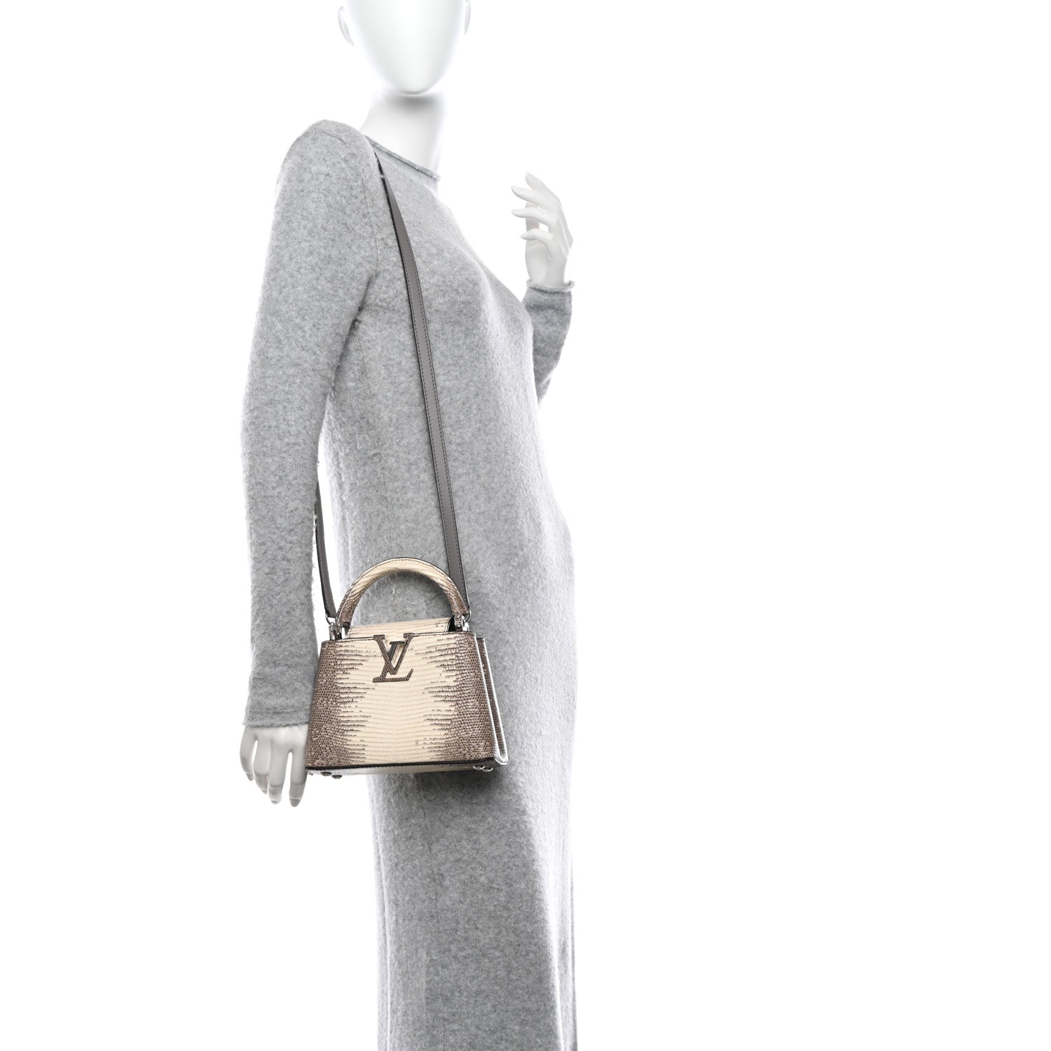 Louis Vuitton Lizard Ombre Capucines Mini Natural 2 of 10