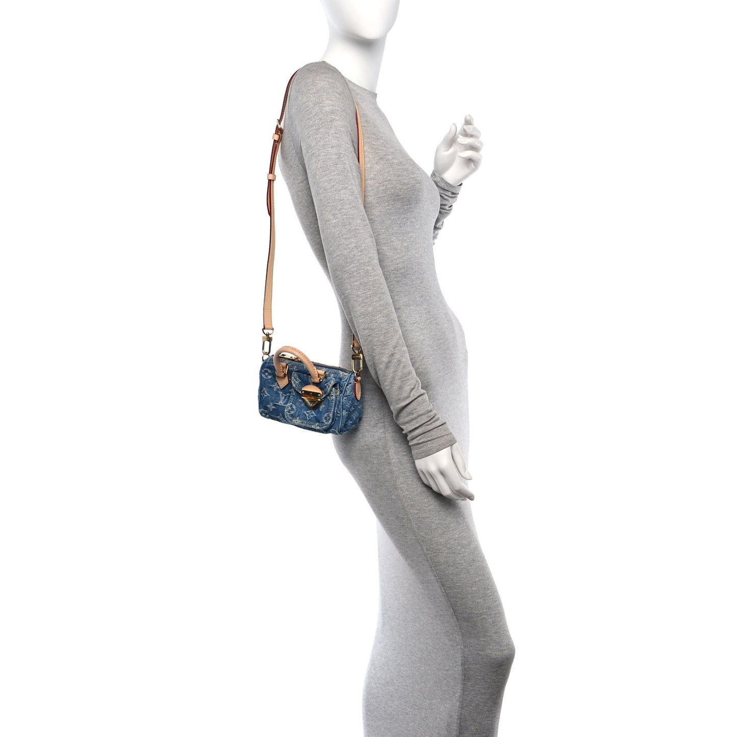 Monogram Denim Nano Speedy Blue