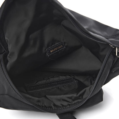 Balenciaga Textured Sport Nylon Logo Embroidered Wheel Beltpack Black 5 of 10