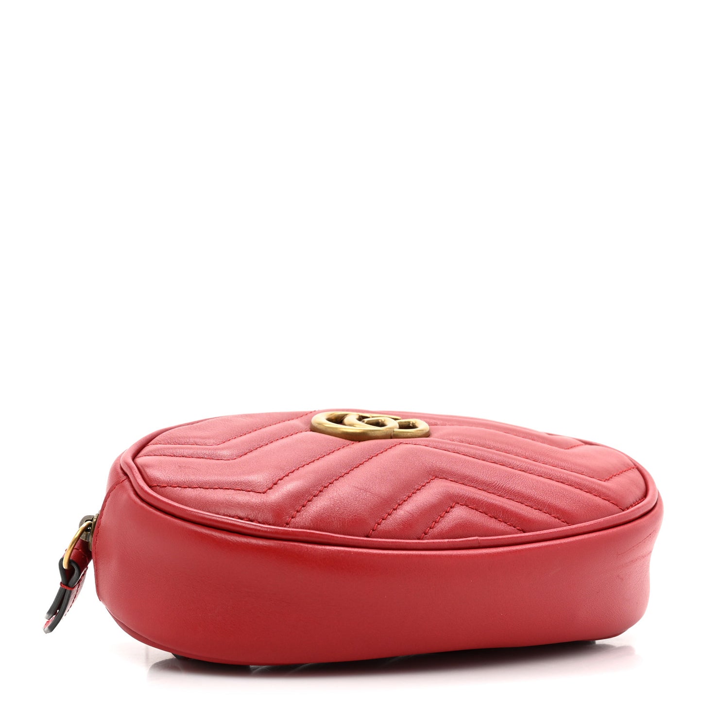 Calfskin Matelasse GG Marmont Belt Bag 95 38 Hibiscus Red