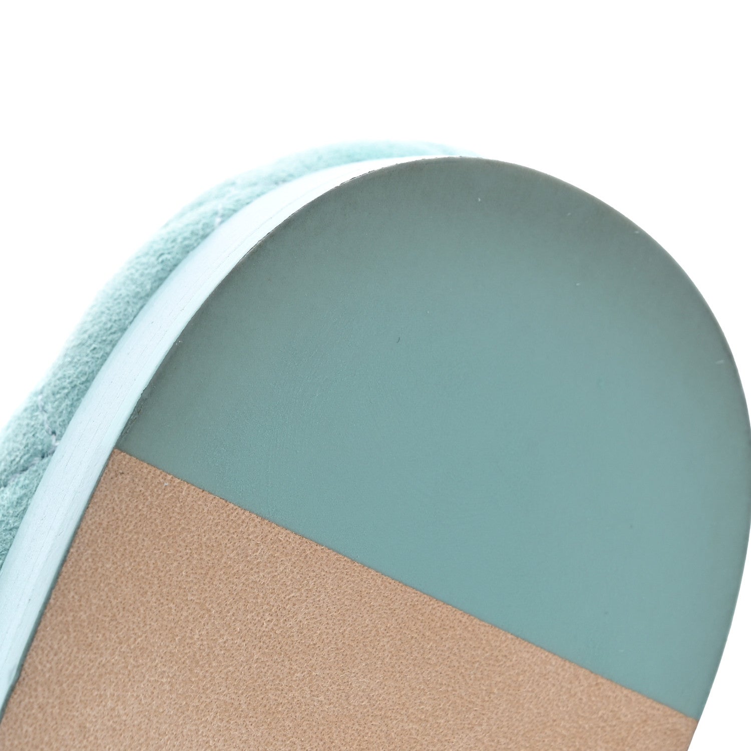 Chanel Suede Calfskin Quilted Cap Toe CC Ballerina Flats 41 Light Blue 10 of 11