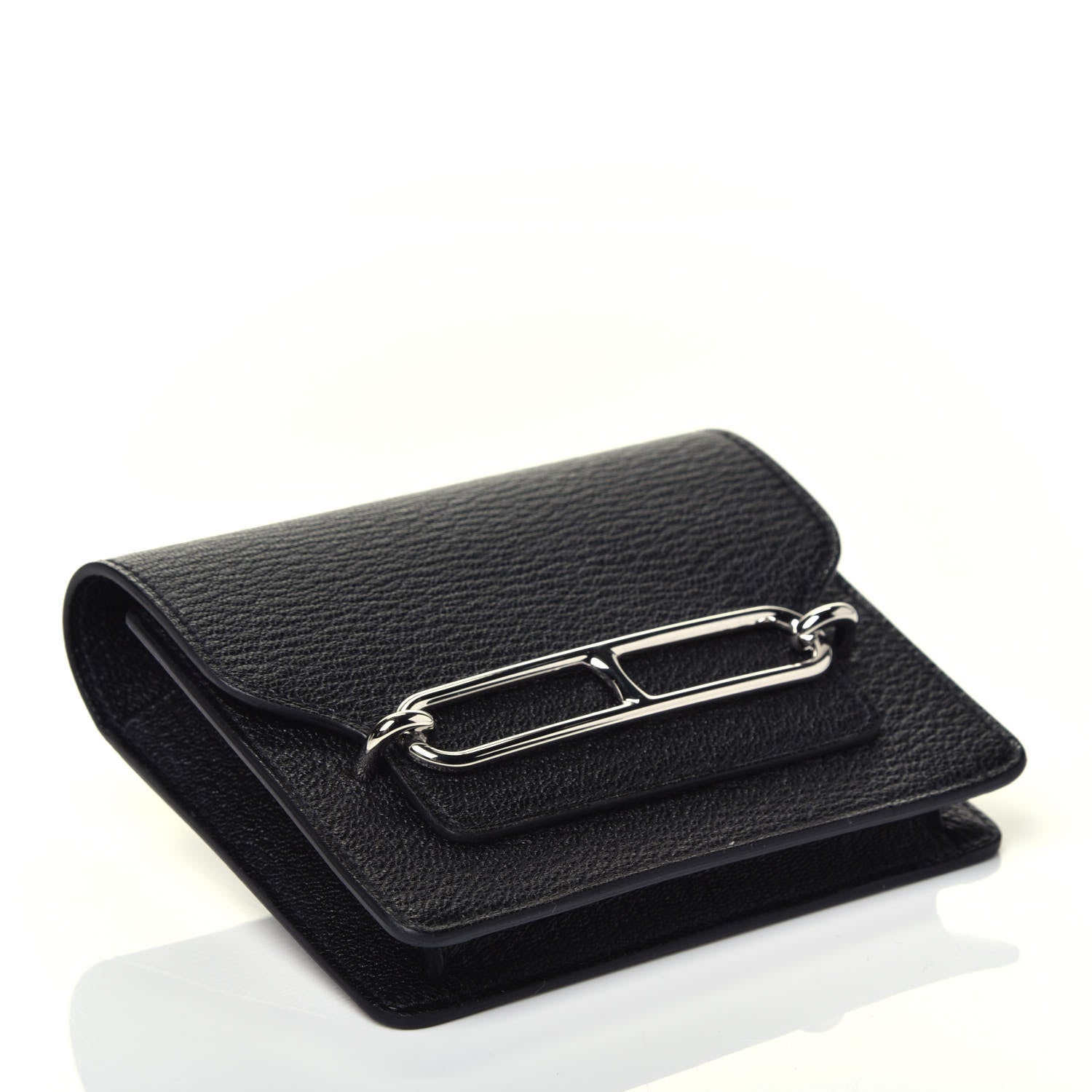 Hermes Chevre Mysore Roulis Slim Wallet Black 5 of 7