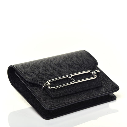 Hermes Chevre Mysore Roulis Slim Wallet Black 5 of 7