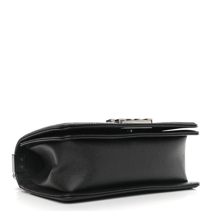 Chanel Caviar Chevron Quilted Small Boy Flap Black 4 of 9