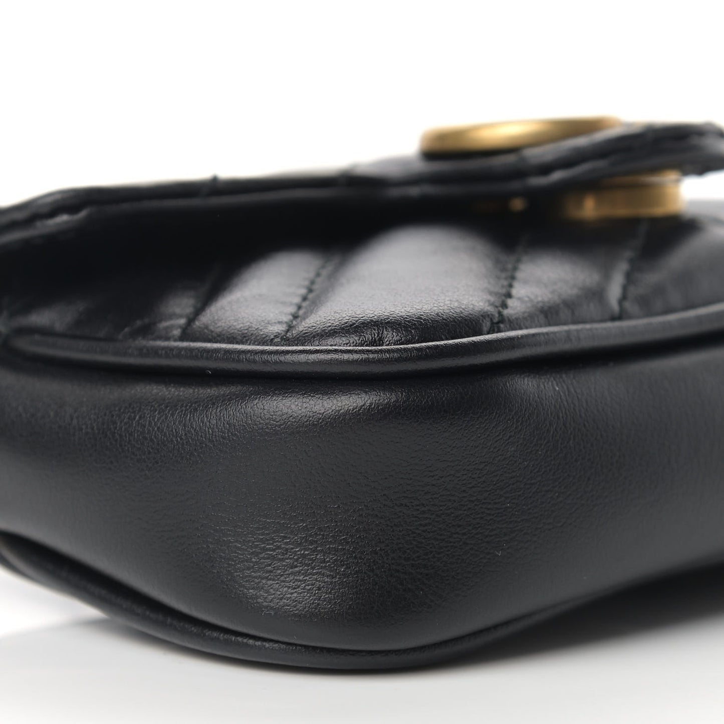 Calfskin Matelasse GG Marmont 2.0 Coin Purse On A Chain Black