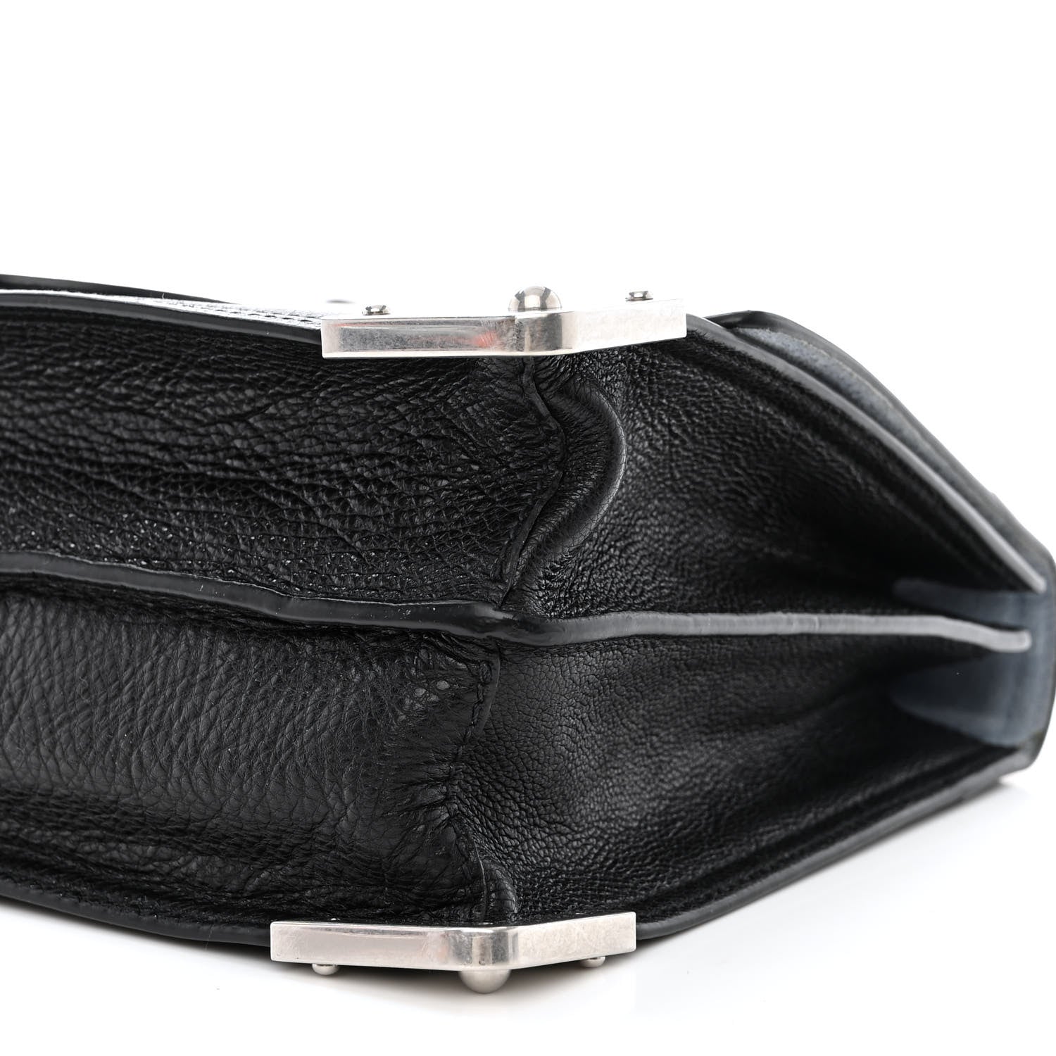 Prada Glace Calfskin Large Soft Cahier Bag Black 11 of 13