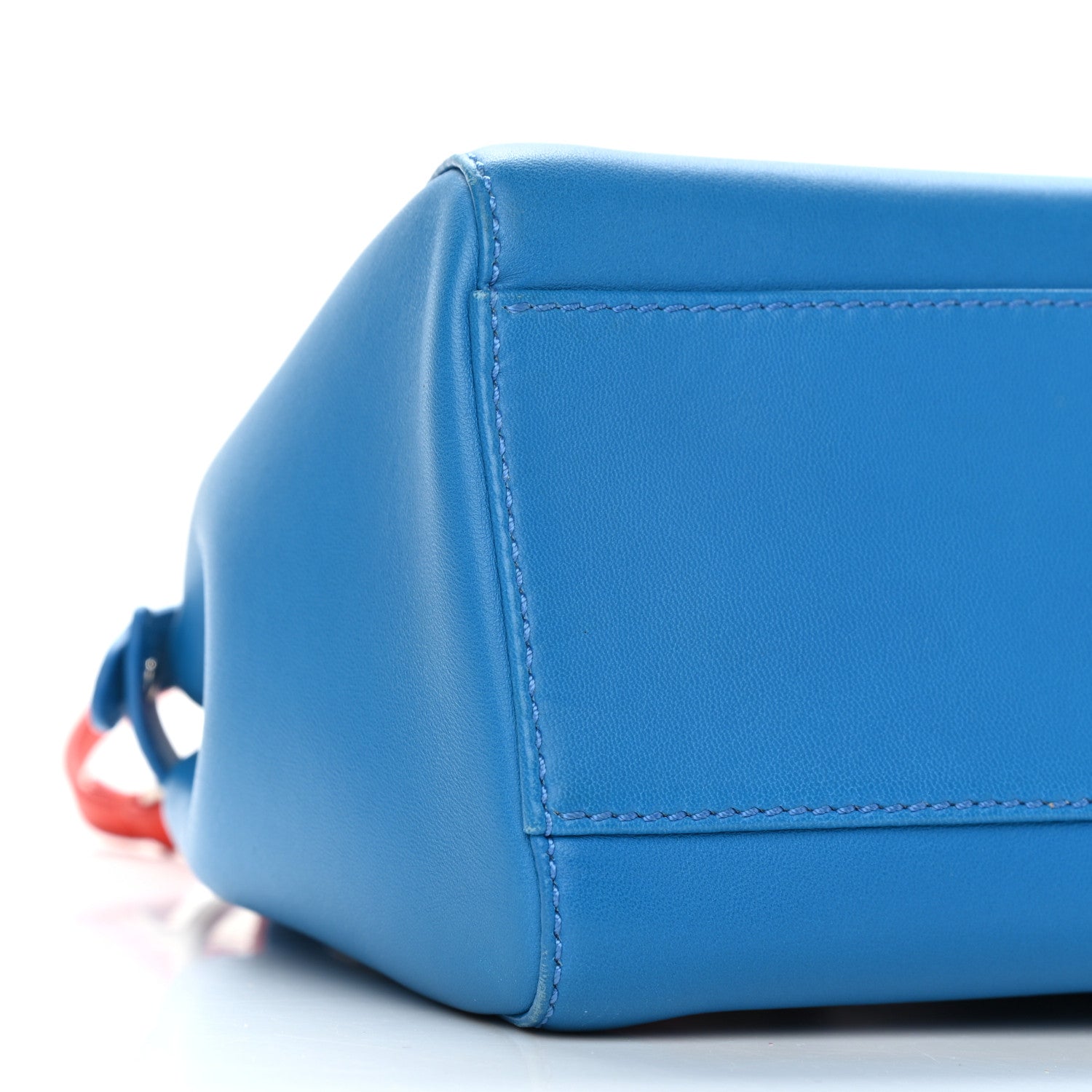 Fendi Nappa Colorblock Mini Peekaboo Iconic Satchel Blue Royal Papavero Cuoio 9 of 11