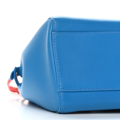 Fendi Nappa Colorblock Mini Peekaboo Iconic Satchel Blue Royal Papavero Cuoio 9 of 11
